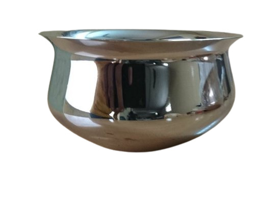 13 X 18 Inches Stainless Steel Handi For Cooking - 0.8 mm Thickness, Silver Color, Food Sticking Finish, Easy to Clean & Store