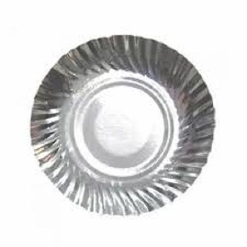 Recyclable Light Weight Biodegerable And Eco Friendly Round Silver Paper Plates 