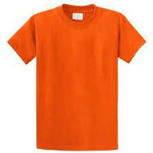 Mens Comfortable Round Neck Ultra Soft Cotton Orange T Shirts