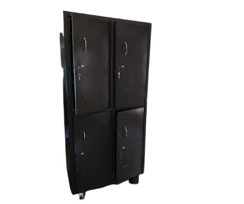 Corrosion Resistant Rectangular Black Steel Almirah