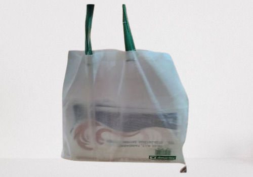 White 5 Kilogram Capacity Biodegradable Loop Handled Plain Carry Bags 