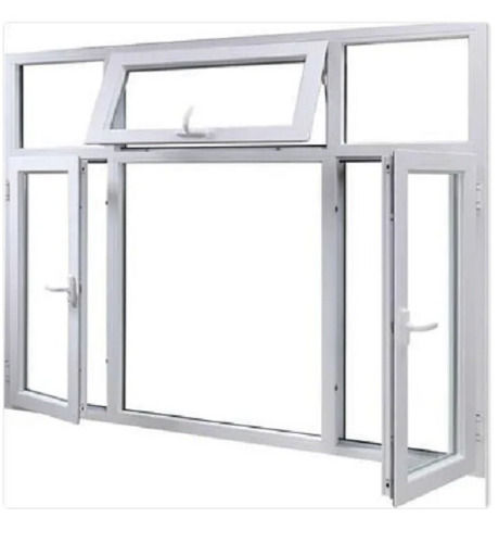 White 6 Ft Long Smooth And Finished Surface Aluminum Glass Window