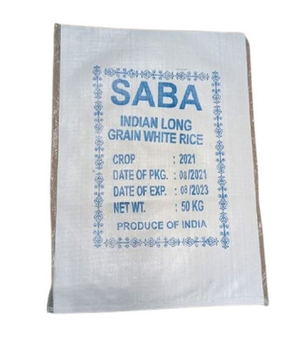 Easy to Carry Light Weighted Rectangular Printed Single Compartment Polypropylene Rice Bag