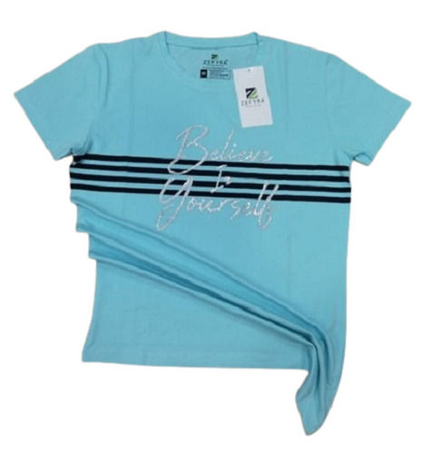 Cotton Breathable Striped O-Neck Short Sleeves Casual T- Shirt Age Group: 15-25