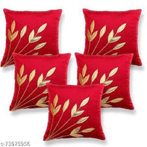 Red Soft And Smooth Cotton Multicolor Beautiful Square Jute Cushion Cover Sets