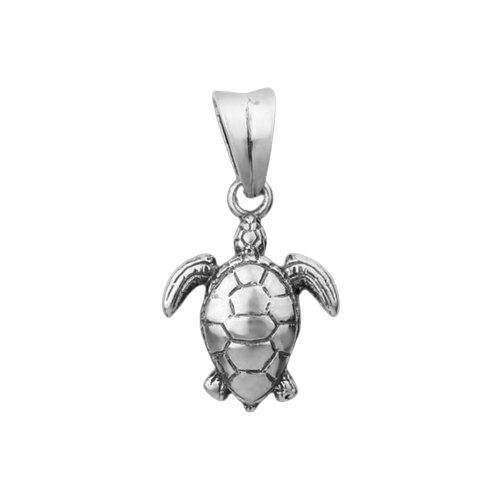 925 Sterling Silver Oxidized Movable Turtle Pendant With Antique Finish Gender: Unisex