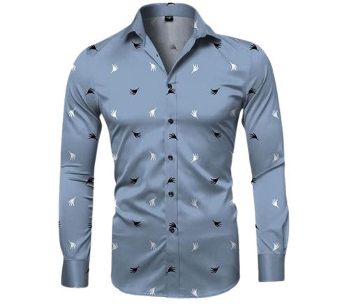 Shrink Resistance Mens Printed Cotton Shirts