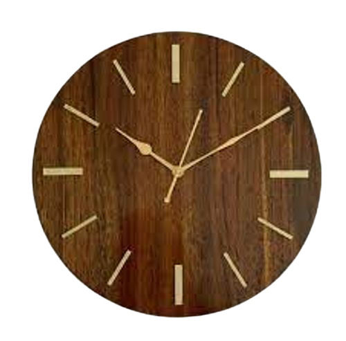 Brown Wooden Decorative Round Wall Clock