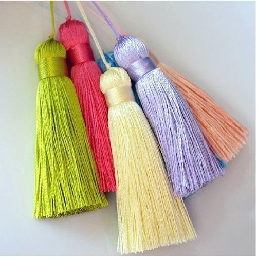 Long Shape Tassel With Assorted Colors and Handmade, Red, Green, Pink, Yellow Color Available