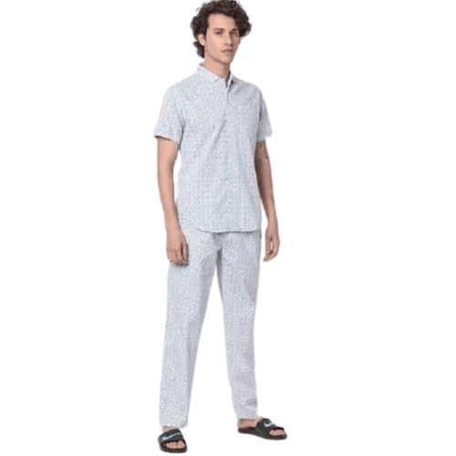 Men Night Suit - Color: Sea Blue