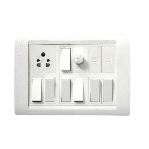 6 Amp 7 Switch 1 Socket Abs Plastic 240 V Electrical Switch Boards Application: For Home And Industries