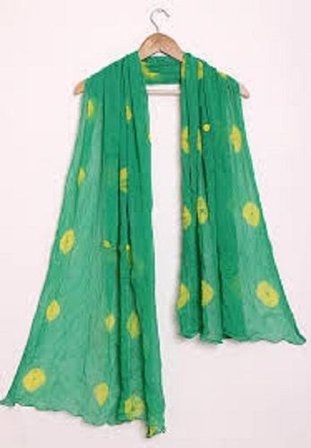 Ladies Fancy Plain Dyed Cotton Green Casual Dupatta Decoration Material: Paint