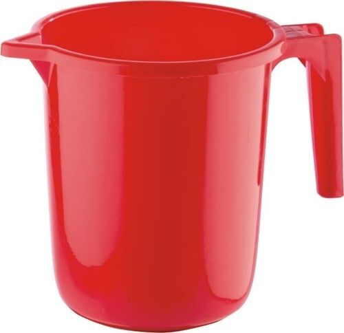 Red Leak Resistant Long Lasting And Unbreakable Plastic Plain Mug 