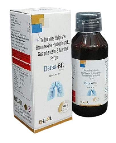 Derex-Br Syrup, Terbutaline, Guaiphenesin, Bromhexine, Menthol  General Medicines