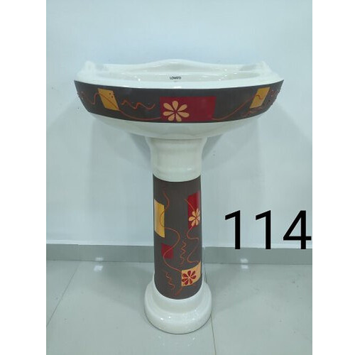 Coffi Ceramic Pedestal Wash Basin - Color: Any Color