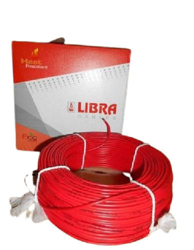 6 Mm Thick 90 Meter Long Shock Proof Pvc Insulated Red Electrical Wire