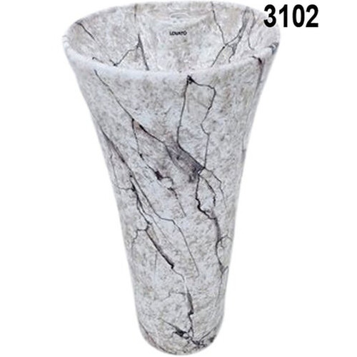 Dolphin Vitrosa - Ceramic Pedestal Wash Basin, Scratch Resistant, Eco Friendly, Glossy Finish, Easy Installation, Skin Friendly Design