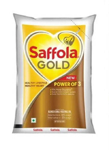 1 Litre Helps Keep Heart Health Saffola Gold Refined Cooking Oil