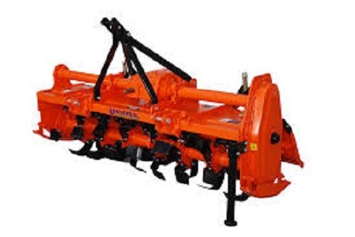 Light Orange 12 Feet Size Multi Speed Tractor Rotavator