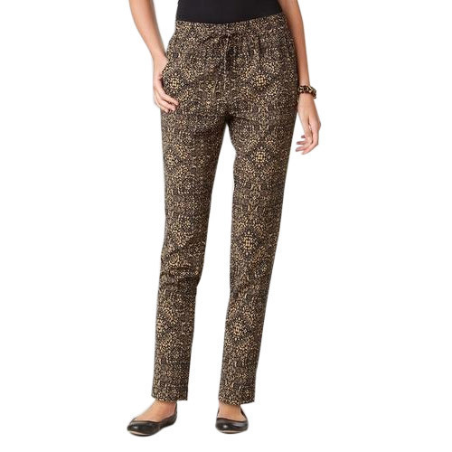 Comfortable And Breathable Multi Colored Printed Pattern Ladies Trouser