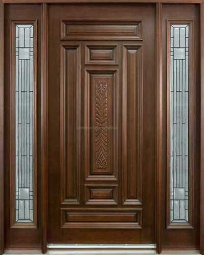 Strong Durable And Long Lasting Designer Solid Wooden Entry Door Application: Office