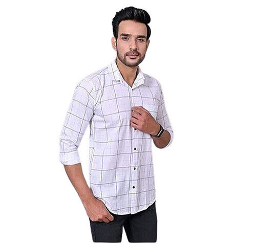 Mens Full Sleeves Checks Shirts