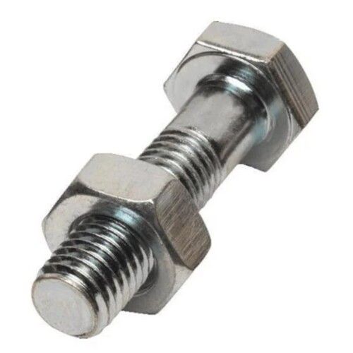 Sliver Color Polished Plain Ms Nut Bolts