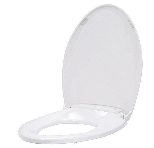 Silver Long Lasting And Durable Gloss Finished Plastic Two Piece Toilet Seat Cover