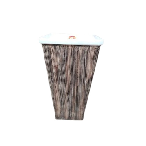 Swisware Ceramic Pedestal Wash Basin - Elegant Printed Design Easy Installation | Scratch Resistant Glossy Finish Rugged Construction Abrasion Resistant