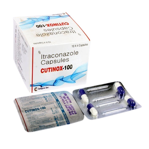 Cutinox 200 Itraconazole Capsules Pack Size 10 X 4 Capsules