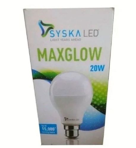 Dome Shaped Ceramic And Aluminium Syska Maxglow Cool Daylight Led Bulb Input Voltage: 220 Volt (V)