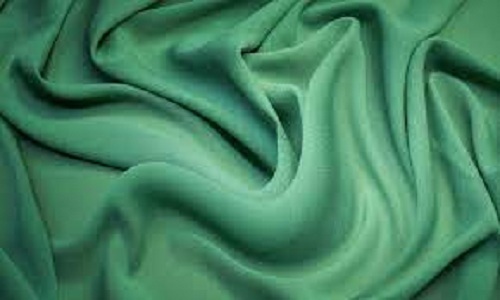 100 Percent Polyester Plain Pattern Green Fabrics For Textile Industry