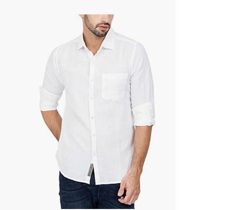 Highly Breathable And Comfortable Cotton Casual Shirts For Men Collar Style: Straight