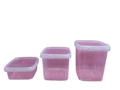 Plastic Disposable Square Shape Tamper Proof Container For Food Application: Kitchen