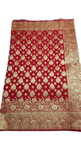 Ladies Printed Anti Wrinkle Bridal Wear Handloom Silk Banarasi Saree With Zari Work Border 