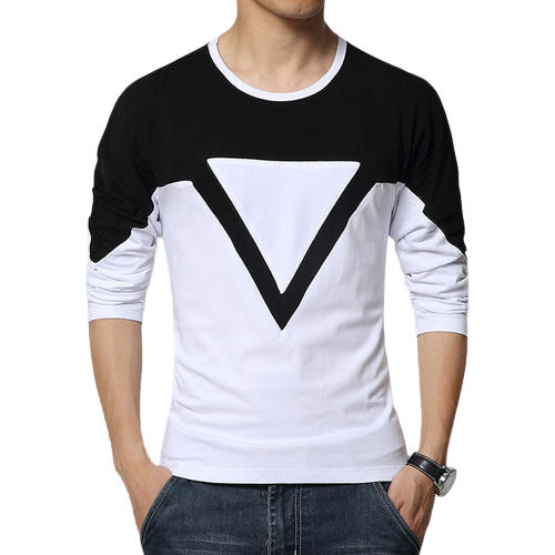 Breathable And Comfortable Long Sleeves Round Neck Casual Wear T-Shirt