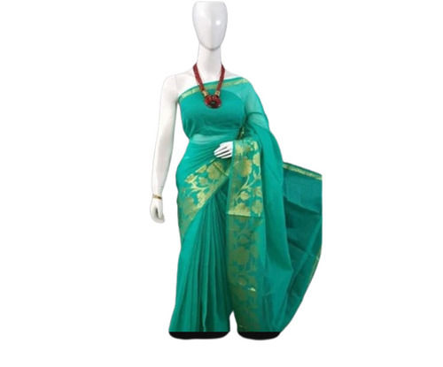 Party Wear Comfortable And Breathable Designer Cotton Ladies Saree