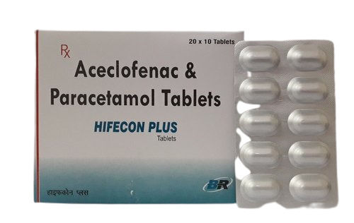 Aceclofenac And Paracetamol Tablets, 20x10 Tablets Pack