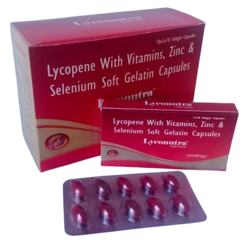 विटामिन ज़ीन और सेलेनियम के साथ लाइकोपीन सॉफ्ट जिलेटिन कैप्सूल