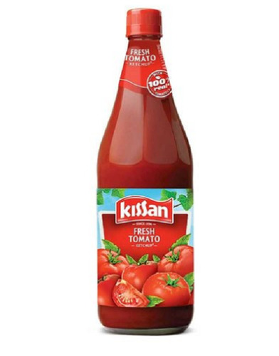 Pack Of 1 Kilogram Sweet And Sour Taste Kissan Fresh Tomato Ketchup - 1 Kilogram, Made From Juicy Tomatoes, Ideal As Sauce, Dip, Marinade