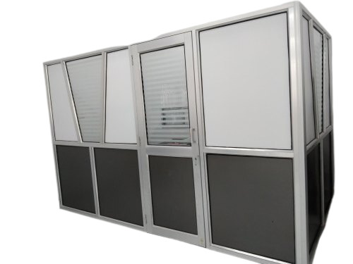 6 फुट ऊंचाई और 3 फुट चौड़ाई वाली एल्यूमीनियम सामग्री कार्यालय केबिन संरचना