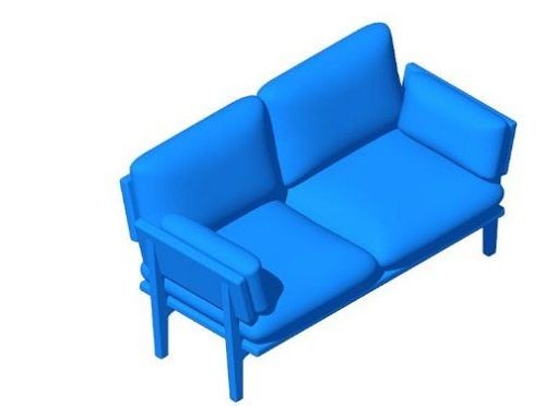 White Blue Colour Floyd 2-Seater Sofa For Comfortable To Sit 