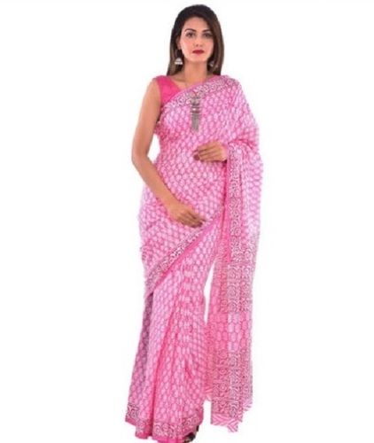 Daily Wear Printed Pattern Washable And Comfortable Designer Cotton Saree 