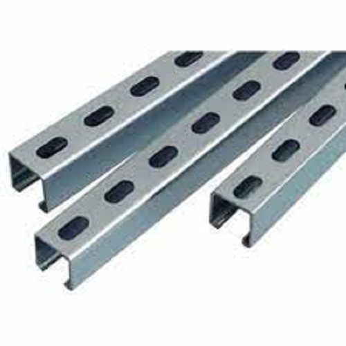 Silver Premium Strut Channel - Iron, 25mm x 25mm to 100mm x 100mm Size, Gray Color | Durable, Rust Free, Corrosion Resistant, Height 50 to 200 mm, Length Up to 6 ft