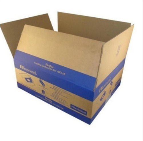 Rectangular Matt Finished Printed Food Packaging 3 Ply Corrugated Box Hardness: Hard