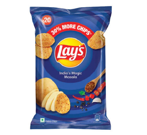 50 Gram Food Grade Spicy And Crispy Indias Magic Masala Lays Potato Chips Brightness: 4200 Lumens