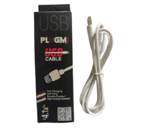 रोटेबल डिज़ाइन और फास्ट चार्जिंग पीवीसी माइक्रो यूएसबी व्हाइट डेटा केबल