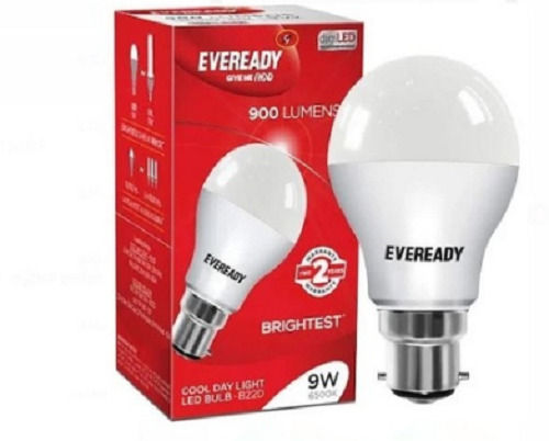 White 220 Volt 9 Watt B22 Base 6500K Temperature Dome Cool Day Light Everyday Led Bulb 