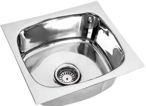 Glossy Finish Stainless Steel Deck Mounted Rectangular Kitchen Sink 