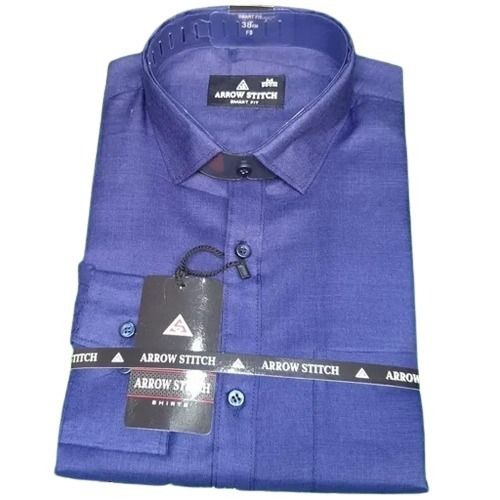 Purple Full Sleeves Men Cotton Washable And Comfortable Casual Plain Shirt